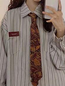 1 件休闲几何石纹菱形图案涤纶男女通用复古风格日常穿着，适合所有季节