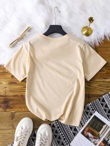 Camiseta casual de manga corta con cuello redondo con estampado floral del patrón del libro "Solo un capítulo talla grande", Camiseta para amantes de los libros, regalo romántico para amantes de los libros, camiseta de verano de moda casual de manga corta