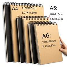 Hot Sketchbook For Artists Paper Sketchbook Blank Spiral Notebook, Sketch Book A3 A4 A5 16K 8K School Notebook Notebook With Spiral,For School Supplies,Back To School