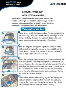 Large Capacity Vacuum Compression Storage Bags, Foldable To Save Space Luggage Bags, Clothes & Bedding Organizer Bags, Suitable For Wardrobe - Saves 80% Space, Moisture & Insect Proof - Clear - View 6