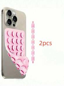 1pc Silicone Phone Sticky Grip Handle, Suction Phone Case Stand, Hands-Free Sticky Phone Handle For Selfie And Video, Mobile Finger Grip Stand