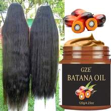 GZE巴塔那頭髮健康油|生巴塔那，消除分叉並增加光澤，巴塔那奶油護髮素濃密增韌 - 黑色 - 查看 1