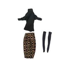 1 套手工制作时尚娃娃衣服，适合 11.5 英寸娃娃时尚紧身裤，1/6 娃娃服装，娃娃配饰，30 厘米娃娃裙（不包括娃娃）