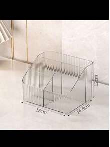 1 pièce organisateur de rangement transparent pour pinceaux de maquillage, support multifonctionnel de séchage et de rangement de grande capacité pour pinceaux de maquillage. Plateau de support d'affichage adapté pour le rangement sur un coiffeuse, plan de travail de salle de bain ou dans des armoires. Convient pour ranger les crayons pour les yeux et les lèvres, les brilles à lèvres. Organisateur de maquillage d'été pour la décoration de la maison et la rentrée scolaire