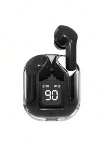 MEIYIXING Auricolari TWS MEIYIXING, cuffie senza fili da gioco, con riduzione del rumore, microfono, display LED, auricolari HiFi trasparenti, sport, auricolari senza fili TWS, cancellazione del rumore, compatibili con tutti gli smartphone, HiFi, a bassa latenza, con connettore USB-C