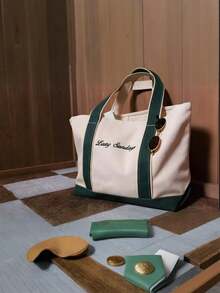 Custom Boat Tote Bag - Canvas Tote Bag - Custom Text Tote - Gift For Her - Bachelorette Gift - School Bag - Embroidlery -Personalized Gift - Multicolor - View 2