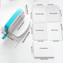 alinacutle 手动模切机和切割模具碳钢刀模DIY压花机手动，6英寸便携式切割机全套工具，适用于艺术工艺剪贴簿 - 精确切割，操作简便，是DIY工匠和初学者的理想选择