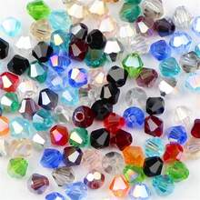 90pcs Austrian Crystal Element Bicone Beads 4mm Multicolor Faceted Glass Spacer Beads For Jewelry Making DIY Accessories Handmade Craft Beads Accessories - DIY - View 22