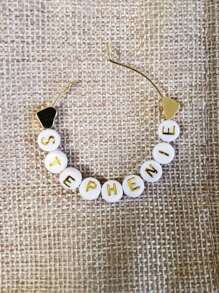 1pc Customizable Cute Multi-Color Acrylic English Letter & Flower Pendant Cup Accessory, Personalized Cup Decor, Custom Name, Small Gift