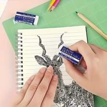 10 件 2B 塑料橡皮擦 - 耐用且易于清洁，适合书写、绘画和办公室使用，可爱实用的设计 - 耐用、易于清洁，非常适合书写、绘画和办公室/学校使用，带有蓝色标签的可爱实用设计，艺术橡皮擦 | 有序堆叠 | 随机颜色样式可见，适用于学校用品，返校