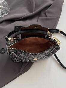 女士时尚休闲百搭撞色面料饺子包，简约尼龙方形包女士手提包，时尚手柄钱包，复古风格手提包，配有可拆卸肩带，适合少女、女大学生、新秀和白领人士的手提包，非常适合办公室、大学、工作、商务、通勤