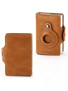 1pc Men's Anti Lost AirTag Wallet Carbon Fiber Card Holder Compatible With Apple AirTag, Gift/Father's Day Air Tag Case Card Holder Wallet, Business Card Holder, Credit Card Holder, Men's Mini Wallet, Card Wallet, RFID Wallet.