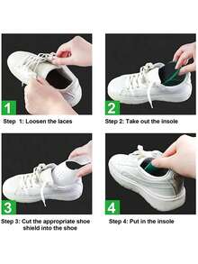 2 件防皱鞋头撑 - 透气、可修剪、运动鞋抗皱支撑