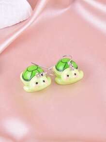 1 Paar klassische niedliche 3D Schildkröten-, Frosch-, Marienkäfer-Ohrringe, Partydekoration Schmuck für Frauen