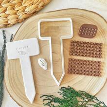 Polymer Clay Cutters For Herb And Vegetable Plant Markers - With Alphabet & Number Stamp Ideal For DIY Fruit, Flower, And Seed Labels, Herb Signs, Name Plates, Garden Tags. Essential Clay Tools For Garden Decoration