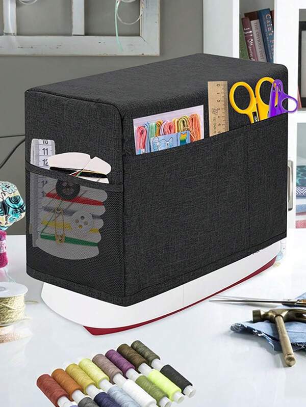 Universal Sewing Machine Cover With Storage Pocket & Side Handles Protective Dust Cover For Most Standard Sewing Machines