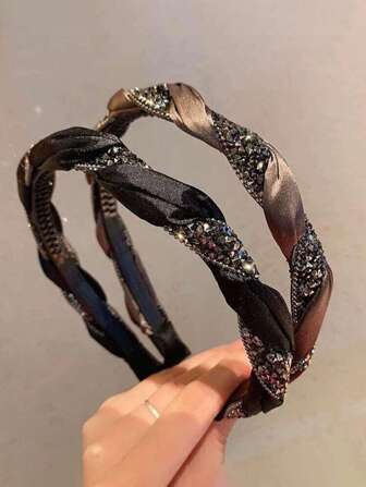 1pc/2pcs Vintage Faux Pearl Headbands, Fashionable Elegant Minimalist Style, Cute Outgoing Versatile Hair Accessories For Women, Suitable For Daily Wear, Outings, And Dates, Bow Accessories, Hairband Headband For Women, Hair Accessories, Hair Hoop