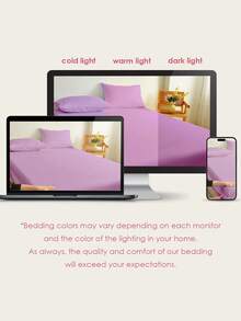 1pc Solid Color Fitted Sheet, Mattress Protector, Mattress Cover, Deep Pocket Fitted Sheet, Soft & Breathable, Fits Various Bed Sizes