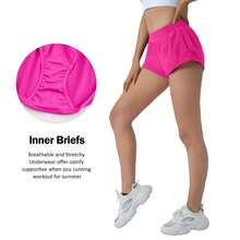 Women's 2.5" Low-Rise Running Shorts - Built-In Liner, Lightweight & Quick Dry With Mesh Pocket - Màu đỏ hồng huỳnh quang - Xem 7