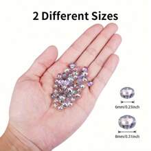 50pcs Aurora Iridescent Faceted Glass Beads For DIY Bracelets, Necklaces, Jewelry Accessories, DIY Holiday Gifts
