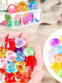 6/10/15件潜水宝石泳池玩具，钻石宝箱游泳宝石海盗潜水玩具套装，水下游泳玩具游戏礼品（金色） - 彩色 - 查看 11