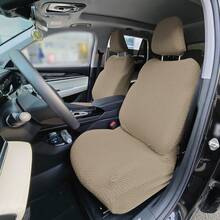 2PCS Car Front Seat Cover Car Seat Cover With Storage Pocket Washable Split Automotive Seat Cover Protector For Truck,Van ,SUV Seat Covers Front Kit Protector Washable Cover For All Car Models - 駝色 - 查看 1