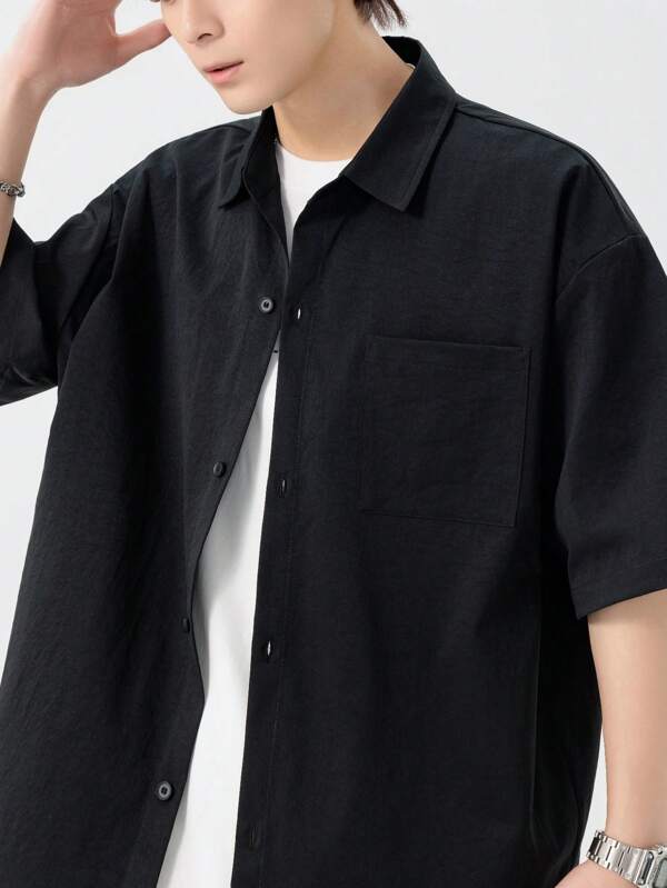 Camicie estive da uomo in stile casual e leggere con maniche corte