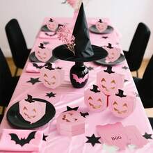 10/20 Pcs Halloween Party Favor Boxes Pink Pumpkin Paper Gift Box Trick Or Treat Theme Treat Boxes Gift Wrapping Box For Shower Halloween Party Decorations - Pink - View 4