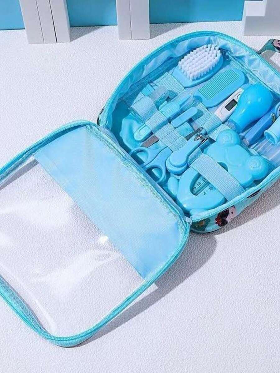 Kit 13 Essential Newborn Baby Care Hygiene - Azul - Ver 1