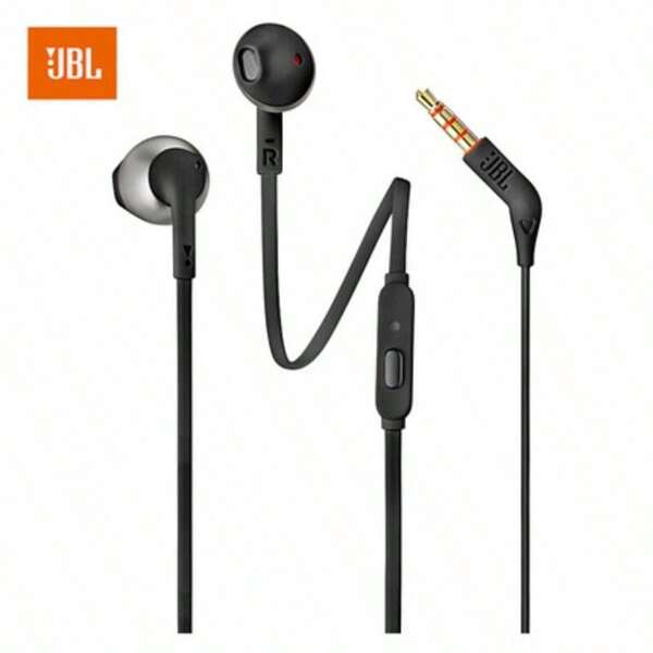 JBL سماعة الأذن السلكية JBL T205 بواجهة 3.5 مم للألعاب والهاتف، سماعات أذن استريو داخل الأذن