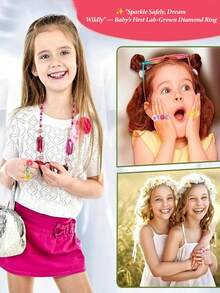 每盒 12 件，可爱卡通金色宝石和动物公主戒指套装，固定款式，含包装盒，珠宝配饰礼物，适合男女儿童。开学第一天。 - 彩色 - 查看 9