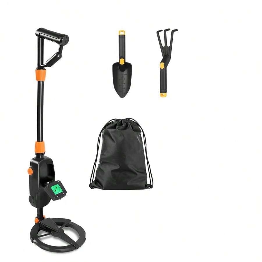 Froadp Garden Metal Detectors Professional Metal Detector LCD Display With Long ABS Handle, Waterproof Search Coil And Carrying Bag Metal Detector - 橘色 - 查看 1