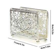 1 pièce Porte-serviette carré en métal électrolysé de 9,5 * 5 cm, porte-serviette, porte-serviette créatif, tissu vertical pour restaurant occidental