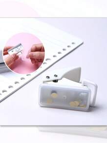 1 pezzo Mini Perforatore monoforo, può perforare 10 fogli alla volta, risparmia fatica per rilegatura documenti, adatto per uso domestico, studenti, ufficio, album fotografici, scrapbook, segnalibri, archiviazione lettere, design carino minimalista, ottimo regalo per il ritorno a scuola, perforatore pratico, forniture scolastiche