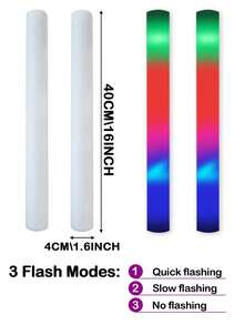 1/15 que phát sáng xốp LED 16 inch, 3 chế độ nhấp nháy, phụ kiện tiệc phát sáng thích hợp cho tiệc cưới, lễ hội hóa trang, sinh nhật, hòa nhạc, lễ hội hóa trang, quà tặng, phụ kiện trang trí đám cưới - 15 miếng - Xem 6