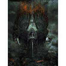 1 件 DIY 全圆形水钻死亡天使头骨水钻水钻画死亡之神马赛克图片十字绣家居装饰万圣节装饰秋季装饰房间装饰