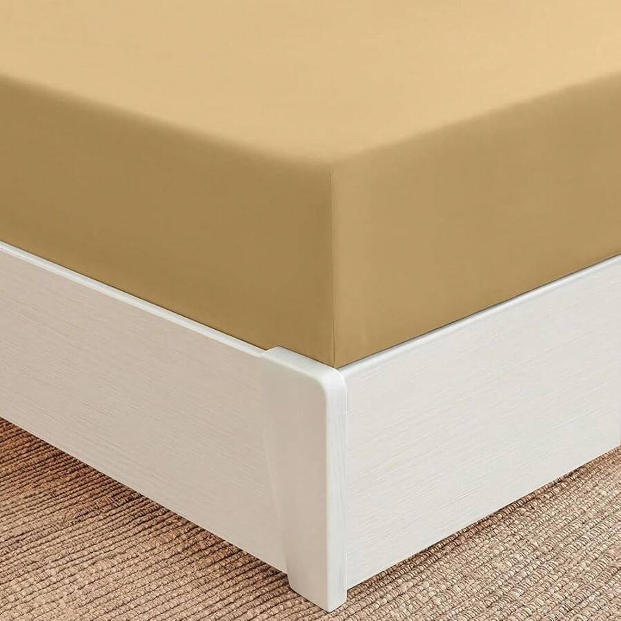 Mellanni King Fitted Sheet - Iconic Bedding Sheets With Up To 16 Inch Deep Pocket - Soft & Cooling - Fade & Stain Resistant - 1 PC (King, Light Blue) - 1862年金 - 查看 1