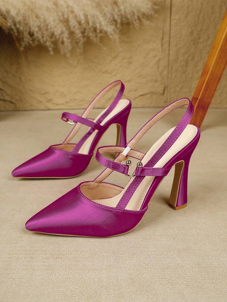 Sapatos de Salto Alto Elegantes e Vazados para Festa, Versáteis para Mulheres - Pink - Visão 5