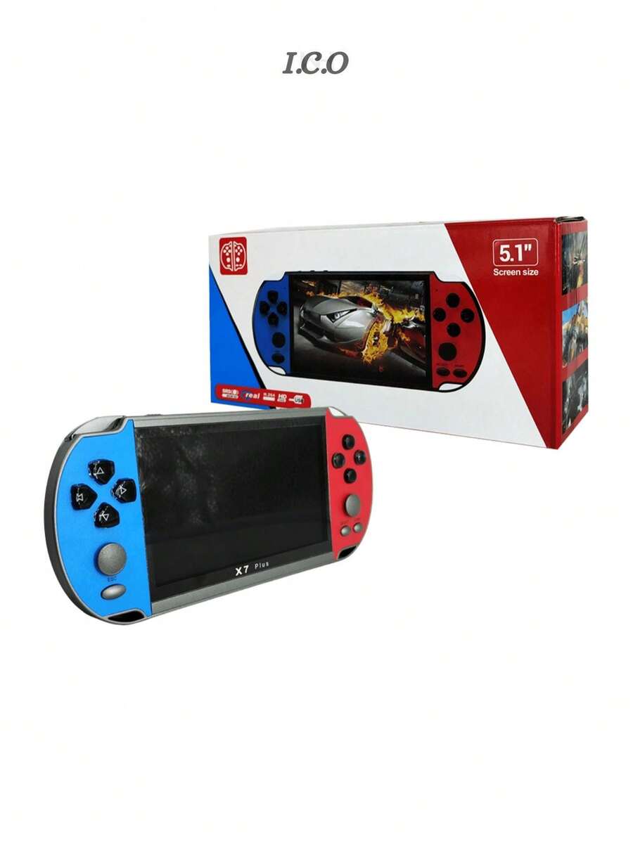 Consola portátil x7 plus con pantalla de 5.1 pulgadas hd, memoria de 32gb / juegos clásicos retro / ar82 - Multicolor - Ver 1