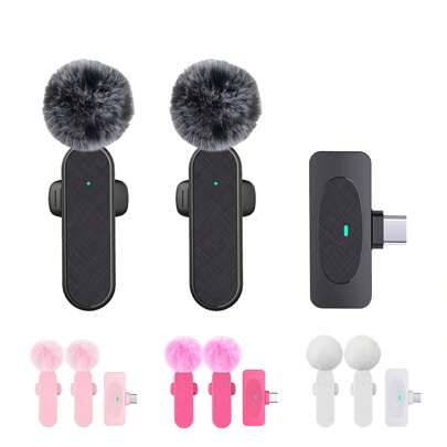 HITOZON Professional Wireless Lavalier Microphone - Intelligent Noise-Proof, Plug & Play Compatible With Iphone And Android Smartphones - Lapel Mic For Video Recording,Teaching, Interviews, Podcast