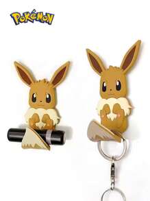 pokemon Creative Cartoon Anime Pokemon Non-Marking Adhesive Hanger Hooks, Flexible Soft Gel Pikachu Style