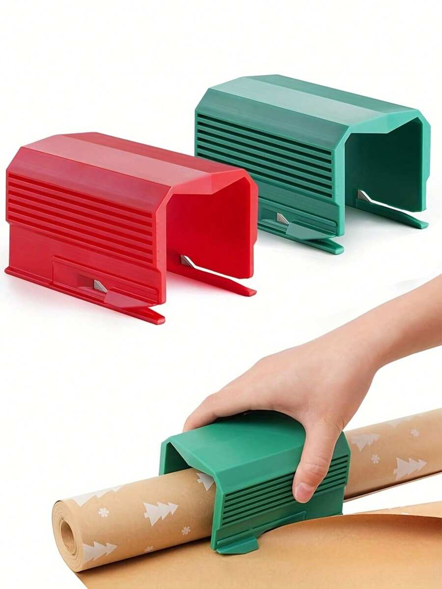1 pièce Coupe-papier cadeau de la Saint-Valentin, outil de coupe de papier cadeau, ensemble d'outils de coupe de papier. Fournitures d'emballage et de découpe pour les cadeaux d'anniversaire, Halloween, Noël