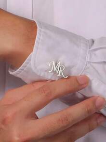 Personalisierte 1 Paar Initialen Manschettenknöpfe, personalisierte Monogramm-Manschettenknöpfe aus Edelstahl für Paare/Liebende/Ehepartner für Herren Formalhemden, Vintage, Lässig, Hipster, Old Money, Stilvoll, Niedlich, Individuell, Personalisiert, Einzigartig, Maßgeschneidert, ideale Geschenke für ihn, ideale Geschenke für sie, Freund, Freundin, Familie, Freunde, Großeltern, sie, für Jahrestage, für Geburtstage, für Hochzeiten, für Abschluss, für Einweihung, zarte Romantik, urbaner Chic, Neujahrsglamour - Verschiedenfarbig - Übersicht 24