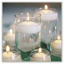 10 Pack Of 4 Hour White Floating Candles - 4cm Diameter - Ideal For Wedding And Party Decor