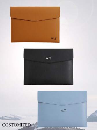 1pc Customized A4 Leather Document Folder, Multi-Color Business Office File Organizer, Suitable For Daily Office And School Use