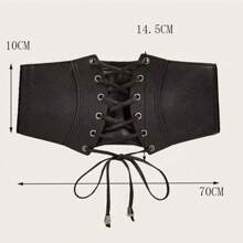 1 curea pentru femei, rochie cu corset boem retro Y2K, cu șireturi, curea elastică pentru talie, brâu sexy pentru întâlniri, petreceri, festivaluri, plaje, casual business, stil gotic