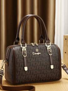 Bolsas de Moda Femininas - Tote Casual Versátil com Carteira, Couro Sintético, Fechamento com Zíper, Estampado, com Acabamento de Cordão - Para Mulheres - Adequado para Uso Diário, Compras, Encontros - Presente Perfeito para Ela