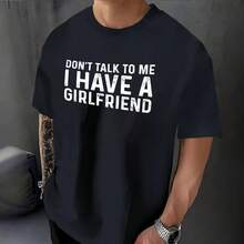 My Girlfriend Me Funny T-Shirt Print Short Sleeve T-Shirt T Shirt Black T Shirt Printed Short Sleeve T-Shirt For Summer Graphic Tees Graffiti Shirt Round Neck Oversized T Shirt Sleeve Casual T-Shirt, Street Hip Hop Style T-Shirt 100% Heavy Cotton All-Season Wear Individuality Unisex Top Gifts For Girlfriend Boyfriend - 黑11 - 查看 3