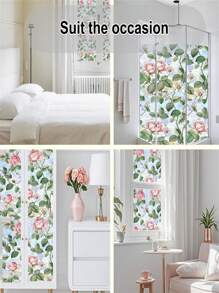 1Roll Rainbow Window Privacy Film Decorative Stained Glass Diamond Pattern Window Sticker With Iridescent Tint Non-Adhesive Static Cling For Home Office Bathroom Room Decor Home Decor Wall Decor Wall Stickers Stickers Wall Sticker