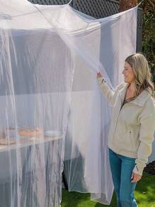 Juego de 3 mosquiteros de cama, mosquitero de dosel para decoración de habitaciones y anti-insectos, red de mosquitos resistente para interior y exterior, malla para carpa de acampada exterior, cortina de red cuadrada para litera, camping, ropa de cama, patio, fácil instalación